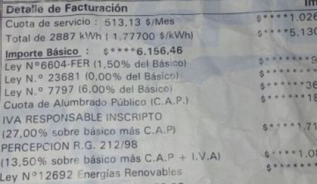 El norte de la provincia en estado de shock por la llegada de las boletas de luz