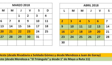 Calendario de recolección de residuos de jardín