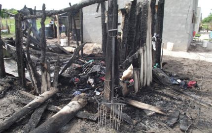 Se incendió una casa en Intiyaco