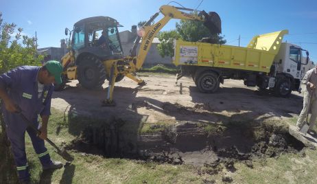 Trabajos de desagües y reparación de calzadas