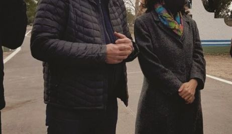 LA INTENDENTE PAULA MITRE Y EL GOBERNADOR OMAR PEROTTI RECORRIERON LA OBRA DE RUTA PROVINCIAL N° 88s A SANTA FELICIA.