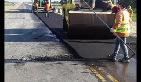 Comenzó a pavimentarse el tramo Los Tábanos - Cañada Ombú