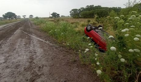 Calchaquí: volcó un automóvil sobre Ruta 38s