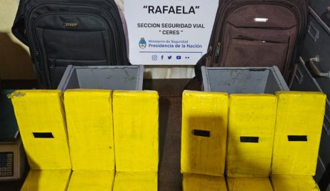 CERES:Trasladaban más de 12 kilos de cocaína ocultos entre sus pertenencias