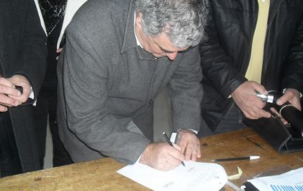 Calchaquí firmó un convenio para obra pública