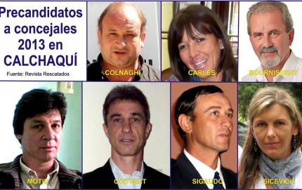 Siete listas confirmadas de precandidatos a concejales en Calchaquí