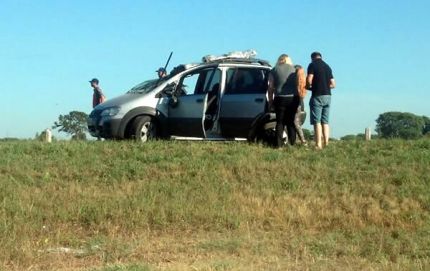 Volcó un auto en Berna
