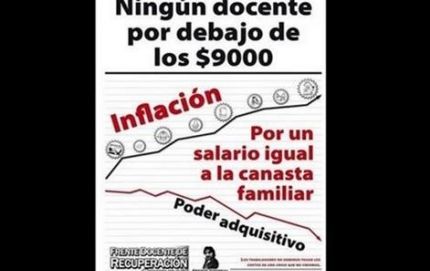 Reclaman que ningún docente cobre debajo de los $9.000.-
