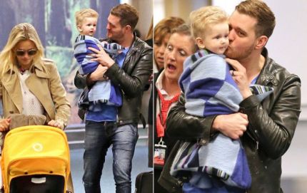 Luisana Lopilato y Bublé a los besos con el pequeño Noah