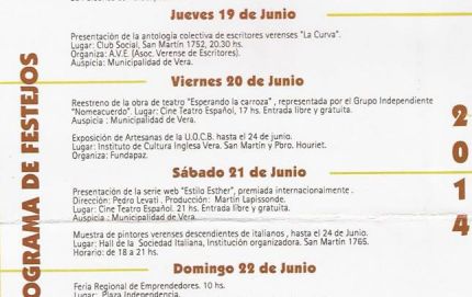 Variadas actividades por los 122 años de Vera