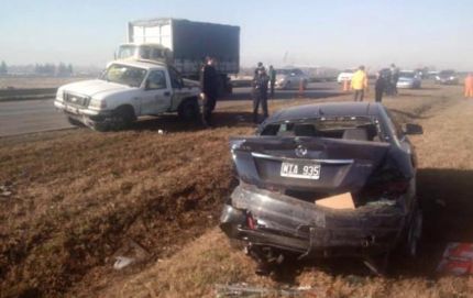 Dos heridos graves por otro accidente múltiple a causa de la niebla, esta vez a la altura de San Lorenzo