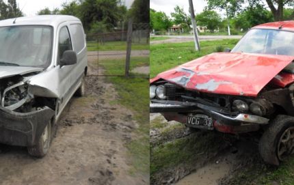 FORTÍN OLMOS, SIN CONSECUENCIAS GRAVES PARA LOS OCUPANTES COLISIONARON UN AUTOMÓVIL Y UN UTILITARIO.