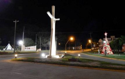 Víctor Debloc inauguro las obras en el acceso de ingreso a Romang
