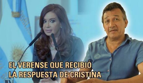 El verense que recibió la respuesta de Cristina