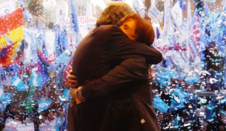 Cristina se despidió ante una multitud en Plaza de Mayo