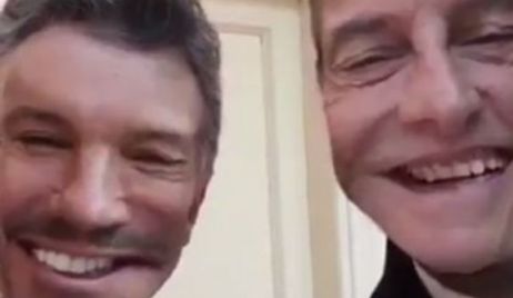 En medio del tarifazo,despidos,bolsos en el convento,Macri y Tinelli juegan con  Snapchat