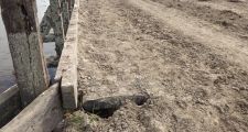 INMINENTE COLAPSO DE LA RUTA 40s TRAS LA NOTABLE CRECIDA DEL ARROYO GOLONDRINA.