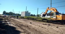 Comenzaron los trabajos para pavimentar calle Corrientes