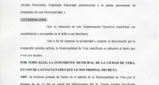 La Intendente declaró duelo por el fallecimiento de un trabajador municipal