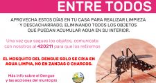 Dengue: podemos dedicar estos días en casa para limpiar y descacharrar el hogar.