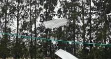 La fuerte tormenta provocó daños en Romang.