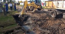 Comenzaron los trabajos previos de pavimentación.