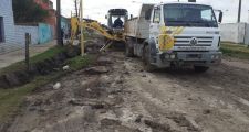 Comenzaron los trabajos previos de pavimentación.