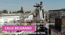 Nueva luminaria en calle Urquiza