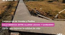 Construcción de veredas y colocación de tubos de hormigón