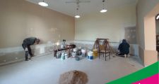 Trabajos de reacondicionamiento en la sala de velatorios de Cáritas