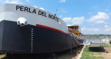 ROMANG: fue botado el barco arenero Perla del Norte