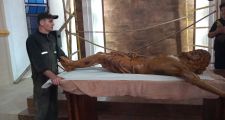 Se colocó el Cristo en al altar del Templo