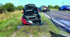 Se incendió un vehículo en Ruta 11