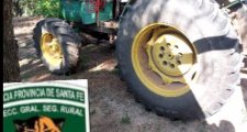 Villa Minetti: recuperaron un tractor robado en Tacañitas, provincia de Santiago del Estero.-