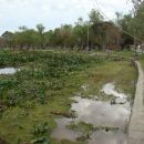 La playa de Romang quedó bajo agua