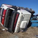 VOLCO UN CAMION SOBRE RUTA 11 KM 685