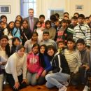 Agustín Rossi recibió a alumnos que visitan Tecnópolis