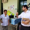 Marcos Cleri en Romang, con el presidente comunal Víctor Debloc