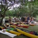 Exitosa travesía de canotaje en Laguna El Cristal
