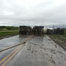 VUELCO EN RUTA 11 DE UN CAMIÓN CARGADO CON GAS