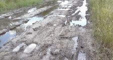 Así se encuentra el camino que lleva al Cerrito