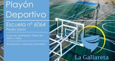 SE ESTA CONSTRUYENDO UN PLAYÓN DEPORTIVO EN LA ESCUELA Nº 6064 PEDRO ZANNI
