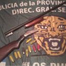decomiso de 70 sábalos y dos escopetas